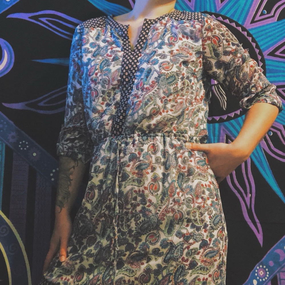 Paisley dress.